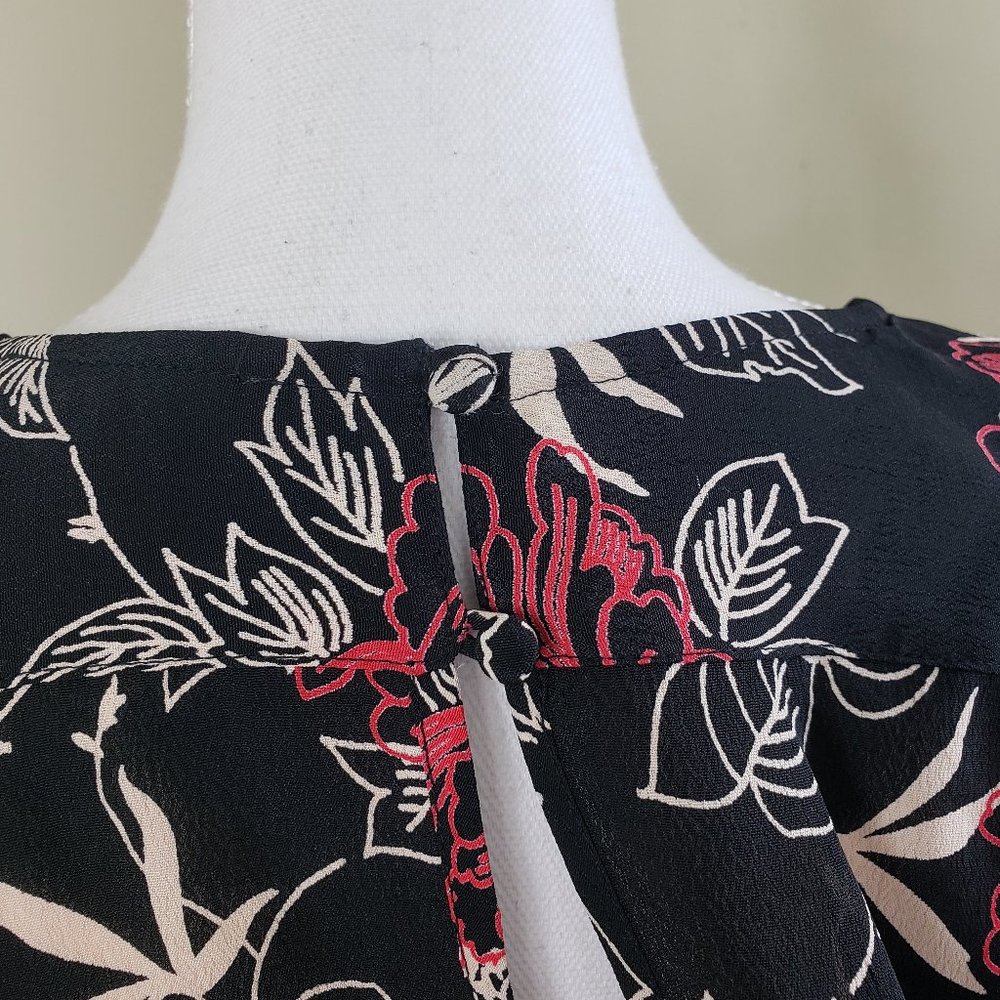 Deby Debo Saphir Floral Print Blouse Black Size Small - Picture 7 of 13